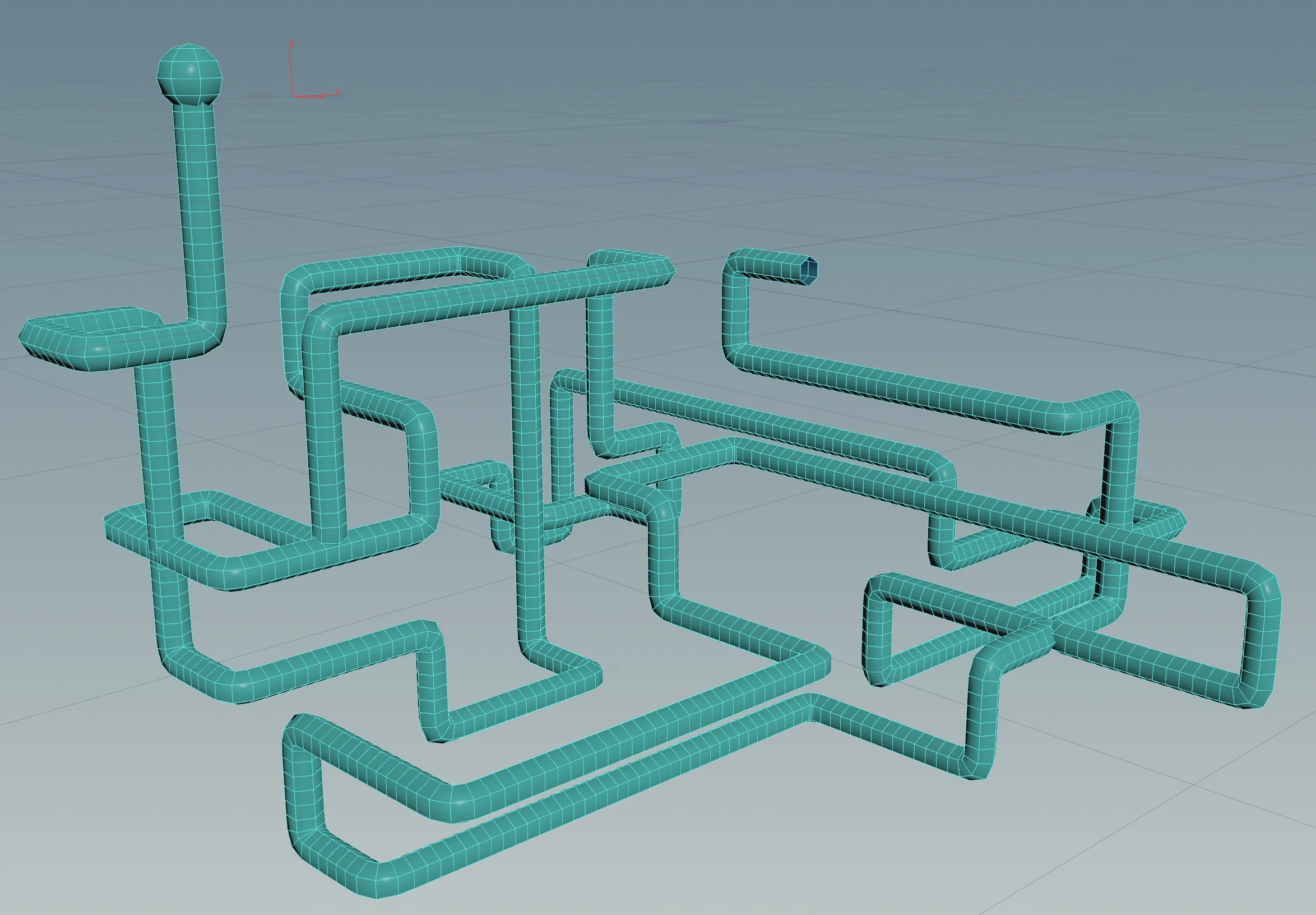 First L-system pipe attempt with intersections