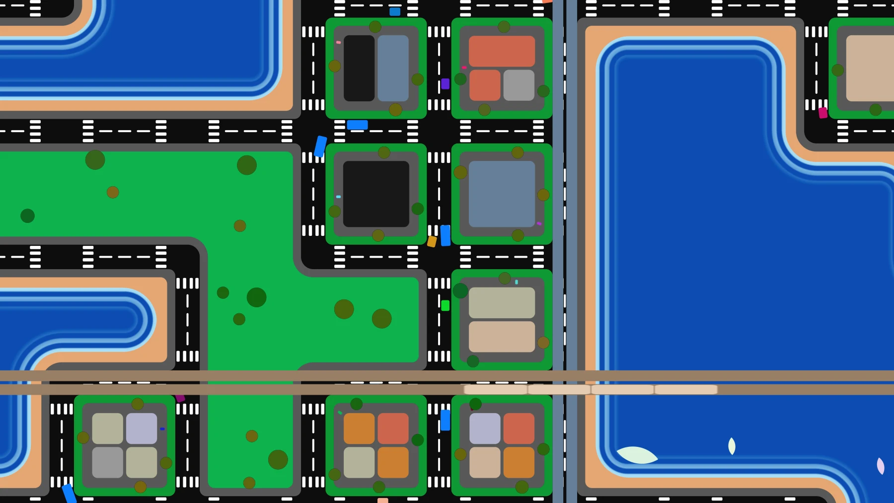 Grid City 2D Elevated Trains