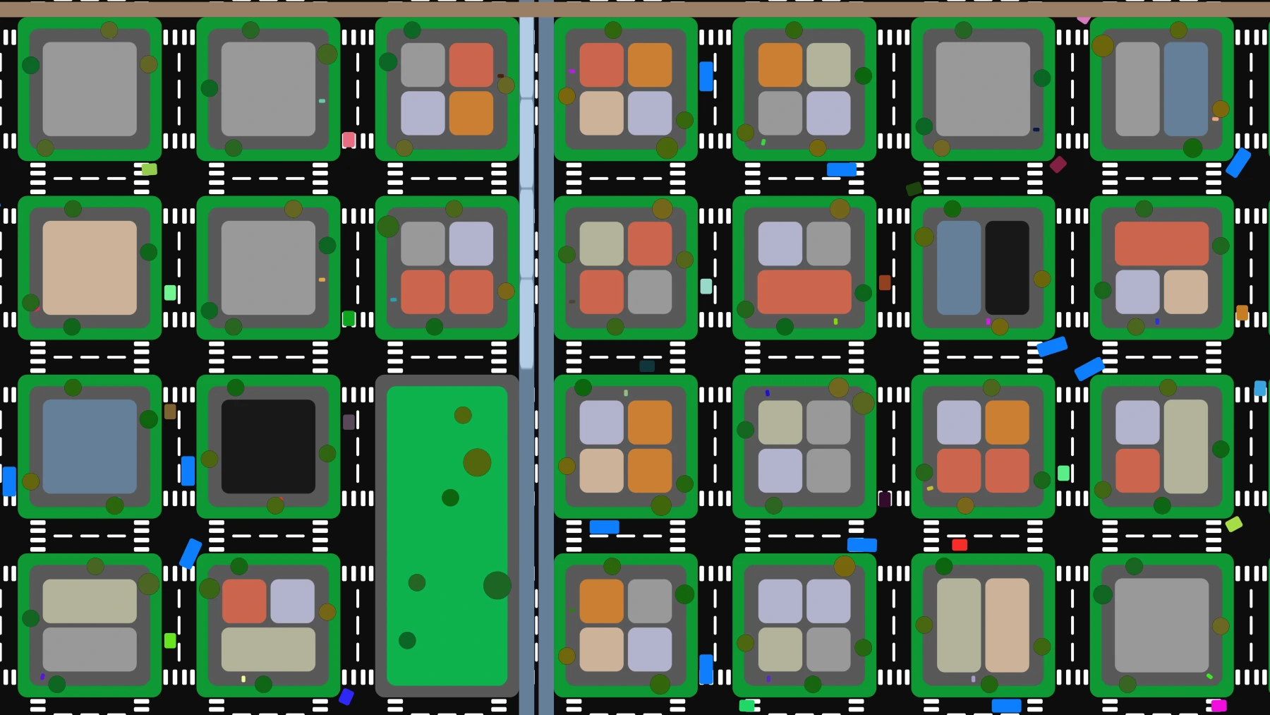 Grid City 2D Domain Repetition Tiles
