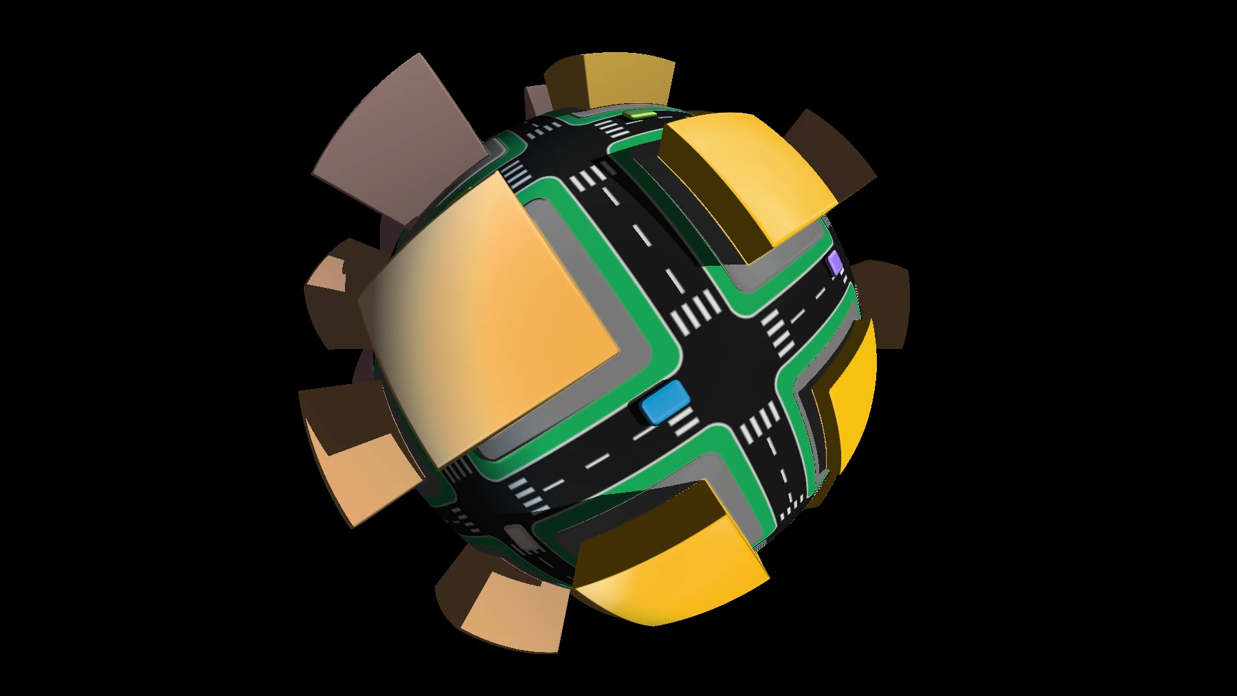 Complete spherical planet wrapping