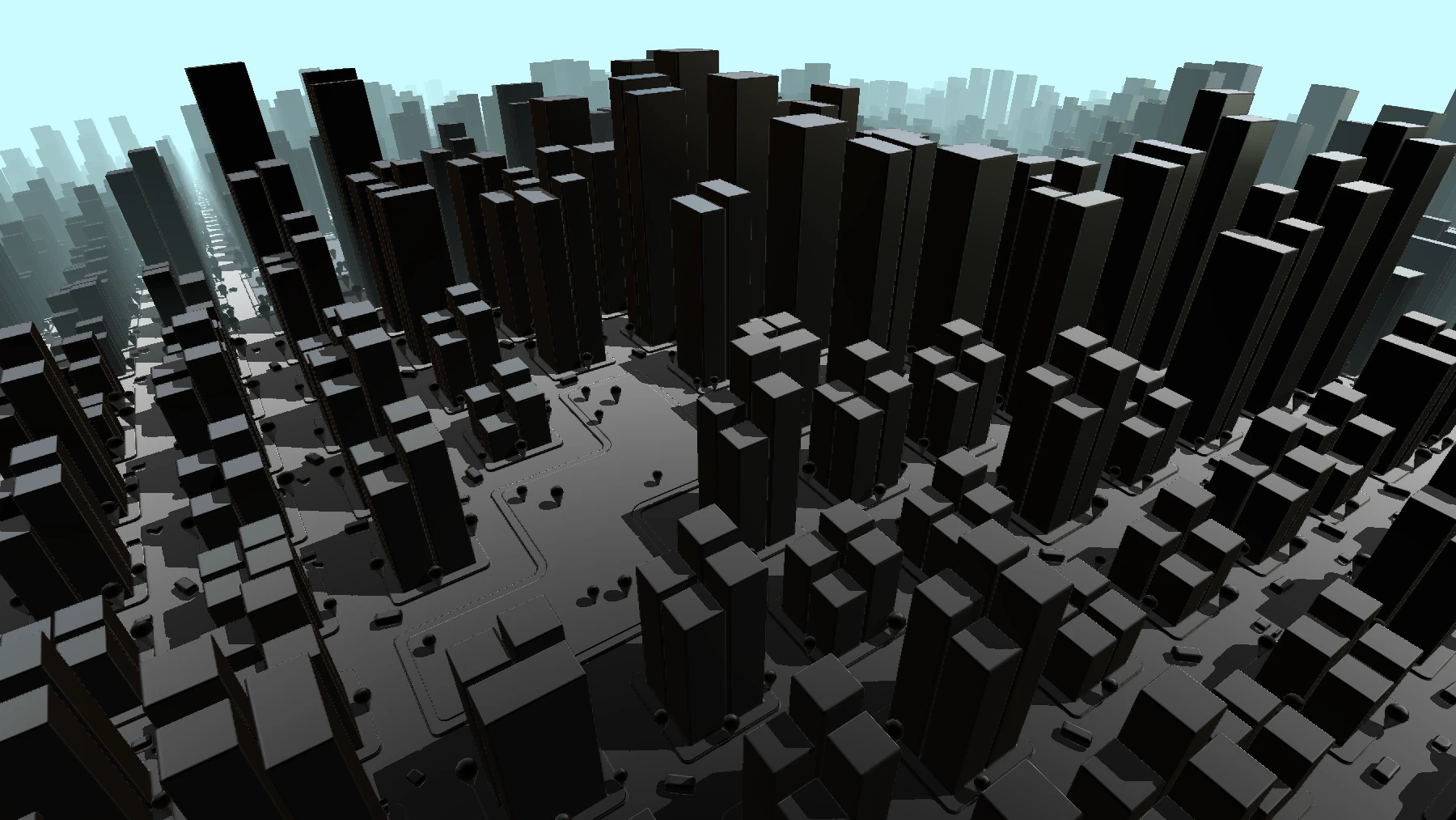 Surface normal and distance-based atmospheric lighting