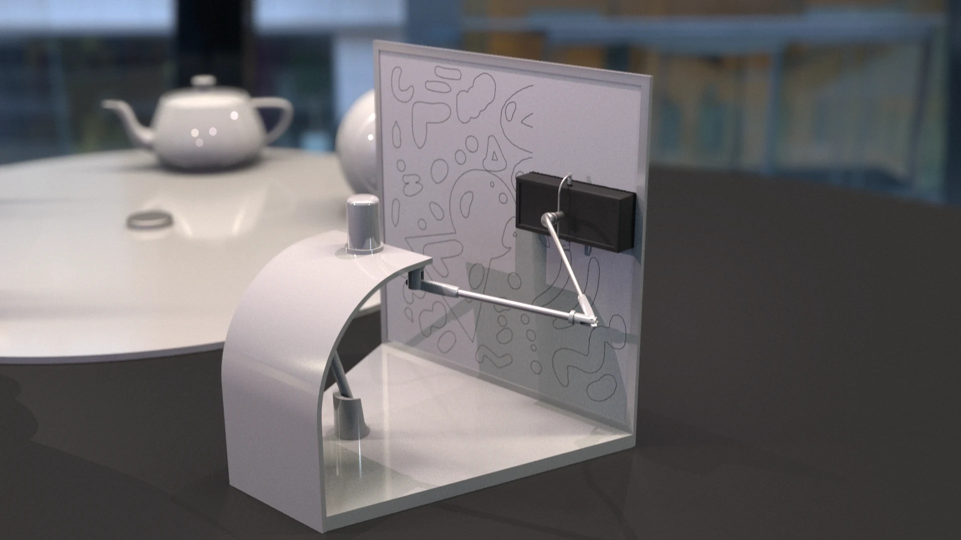 Eraser wiping canvas render